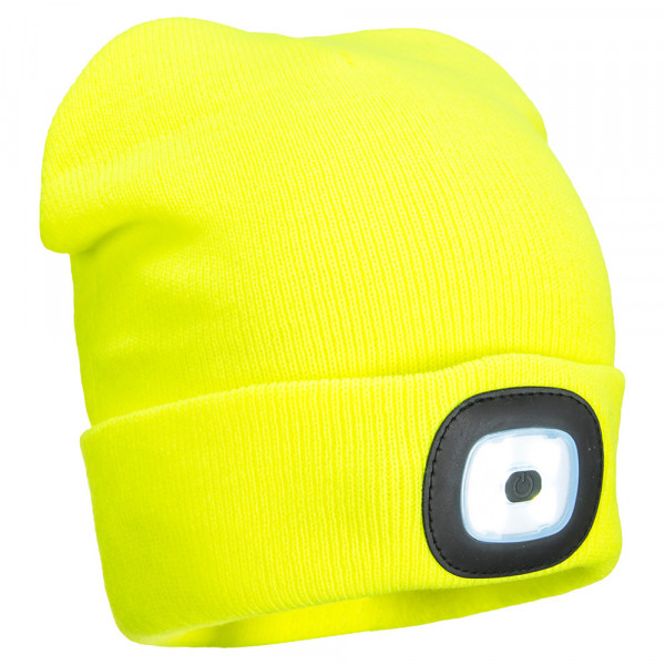 Wintermütze mit LED gelb